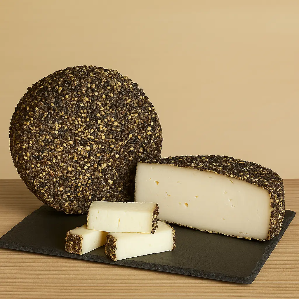 Queso de cabra con pimienta negra artesanal, Companatge Ibiza